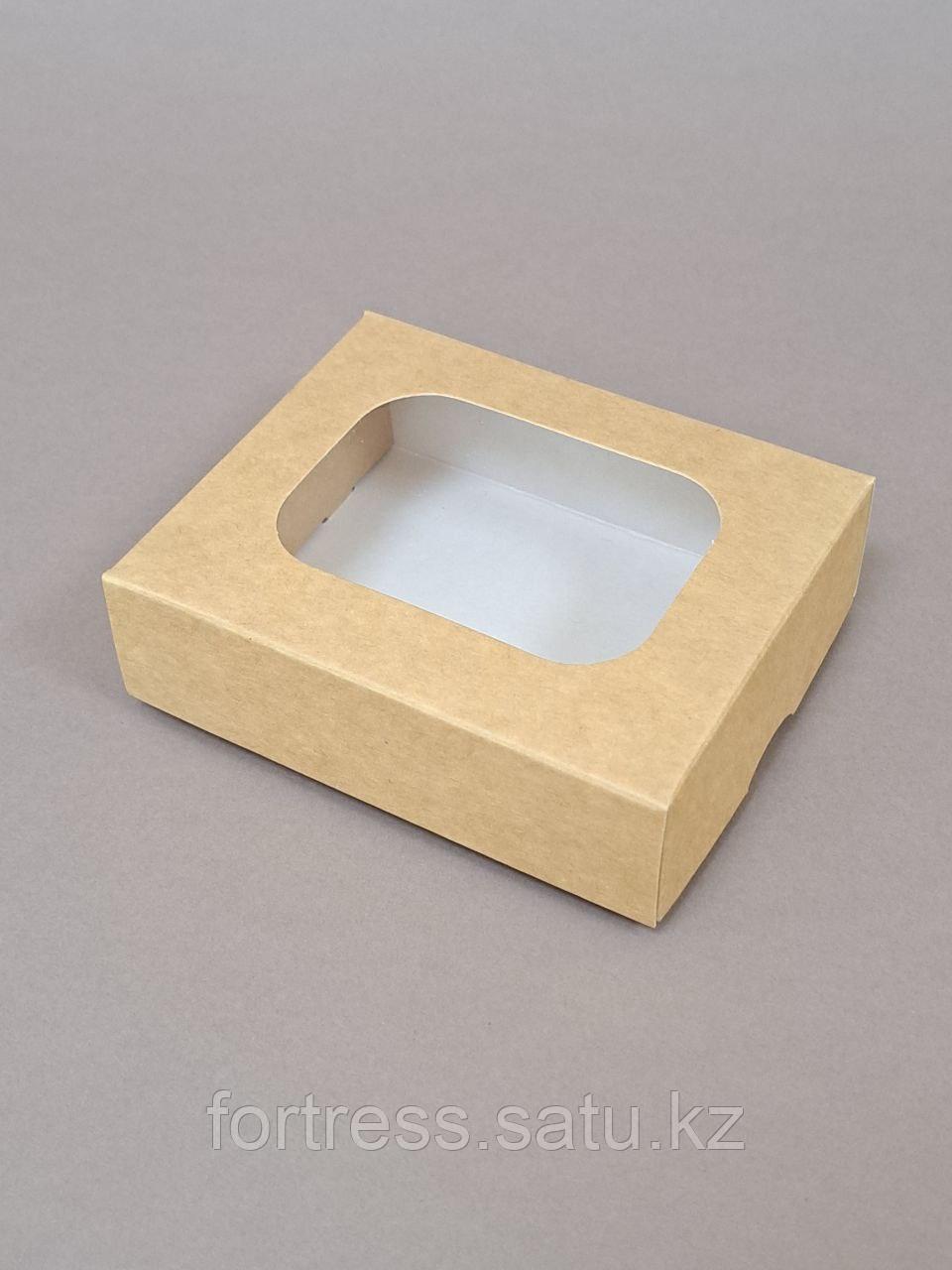Коробка крафт с окном размеры 10*8*3 - фото 2 - id-p91374561