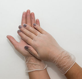 Перчатки ВИНИЛ MediOk неопудренные,нестирильные бесцветные, размер M, уп 50 пар, фото 3