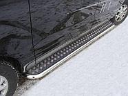 Пороги с площадкой 60,3 мм ТСС для Hyundai H-1 2013-2018