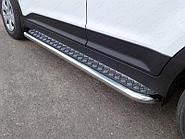 Пороги с площадкой 60,3 мм ТСС для Hyundai Creta 2016-2021