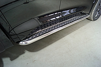 Пороги с площадкой 60,3 мм ТСС для Great Wall POER 2.0TD 4WD 2021-