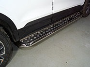 Пороги с площадкой 60,3 мм ТСС для Geely Coolray 2020-2024