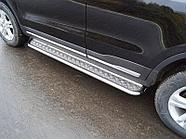 Пороги с площадкой 42,4 мм ТСС для Geely Atlas PRO 2021-