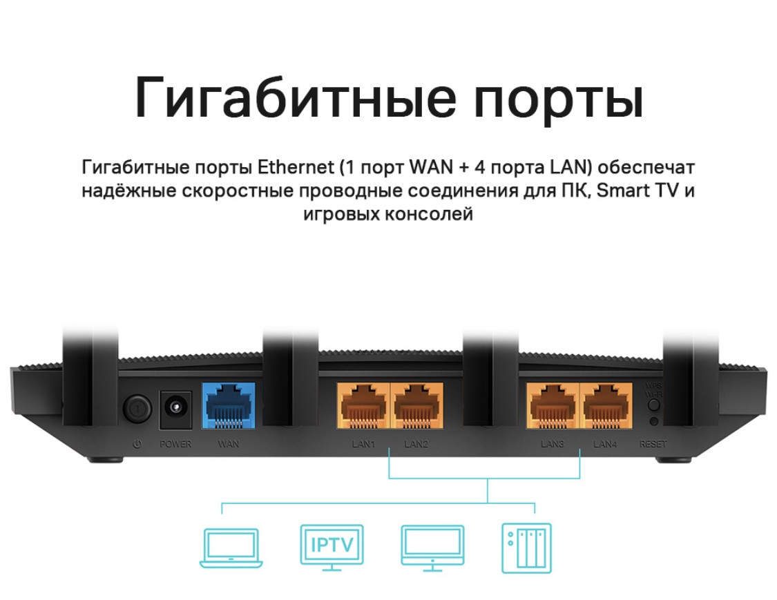 Маршрутизатор (Wi-fi роутер) TP-Link Archer C6U - фото 4 - id-p109044827