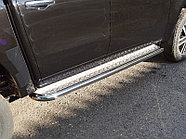 Пороги с площадкой 60,3 мм ТСС для Dongfeng DF6 2.3D Luxury 2022-