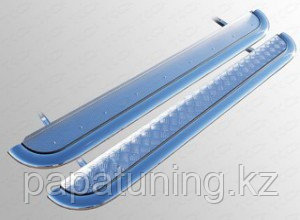 Пороги с площадкой 75х42 мм ТСС для Chery Tiggo 5 2014-2016, фото 1