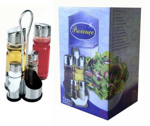 Солонка-перечница-масленка с подставкой, фото 1