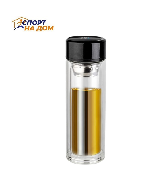Бутылка стеклянная (350 мл) для хранения и переноски горячих жидкостей - фото 1 - id-p72845789