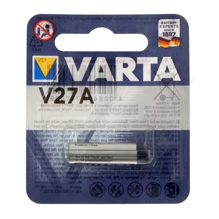 Батарейка Varta A27 BLI 1 Alkaline (LR27) - фото 1 - id-p109051838