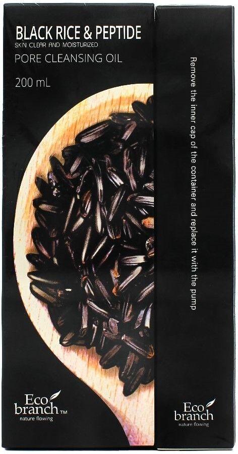 Eco Branch Гидрофильное масло с экстрактом черного риса и пептидами Black Rice & Peptide Pore Cleansing Oil - фото 1 - id-p109052797