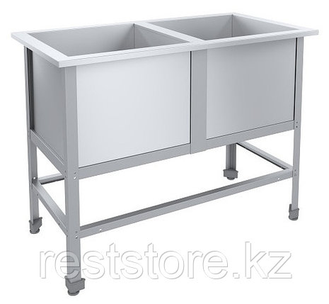 Ванна моечная 2 секц 1220*630*870 мм, глубина 400 мм Эконом ВМ-2-530 ...