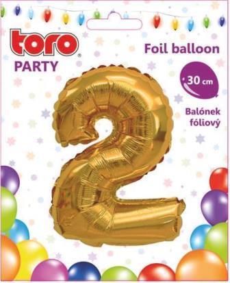 Шар надувной,дизайн Цифра 2;30 см., фото 1