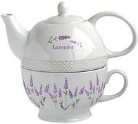 Чайник с чашкой дизайн Лаванда