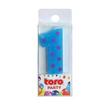 Свеча для торта с держателем цифра "1"