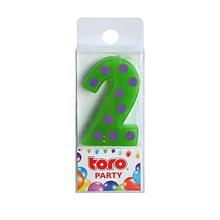 Свеча для торта с держателем цифра "2"