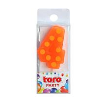 Свеча для торта с держателем цифра "4"