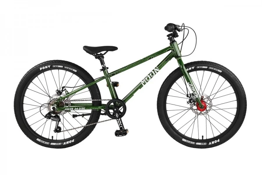 MOON Велосипед двухколесный JOKER 24'' disk 7 spd Green Crackle/Зеленый