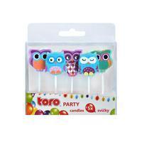 Свеча для торта дизайн Сова