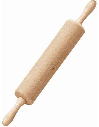 Скалка деревянная с ручками 35*20*5 см, фото 1