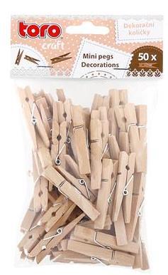 Прищепки мини 4,5 см.50 шт. деревянные, фото 1