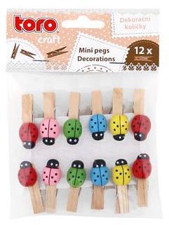 Прищепки мини Божья Коровка 3,5 см.. деревянные, фото 1