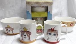 Набор для завтрака 2 пр. с рисунком(салатник+кружка)