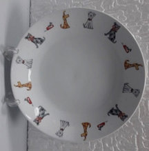 Тарелка с рисунком Кошка-Собака