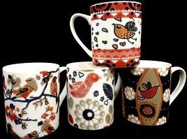 Кружка фарфор с рисунком 8*9,6 см