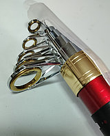 Спиннинг телескоп RADAR 3.6м металлический катушкодержатель+колышек подставка в ручке красный-золото 96632