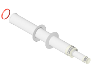 Труба коаксиальная 60/100 L 1М (универсальная) с антиоблед. наконечником