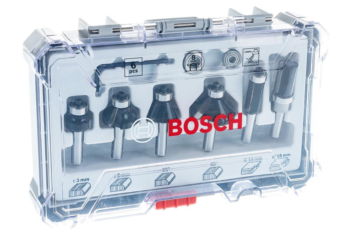 Набор кромочных фрез Bosch (6 шт; хвостовик 8 мм) 2607017469 - фото 1 - id-p109043926