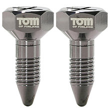 Tom of Finland Screw U II Magnetic Nipple Clamps - Магнитные зажимы-саморезы на соски, 3.9х1.9 см (только