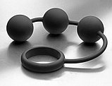 Анальные шарики с эрекционным кольцом Tom of Finland, 3.8 см (чёрный) (только доставка), фото 2