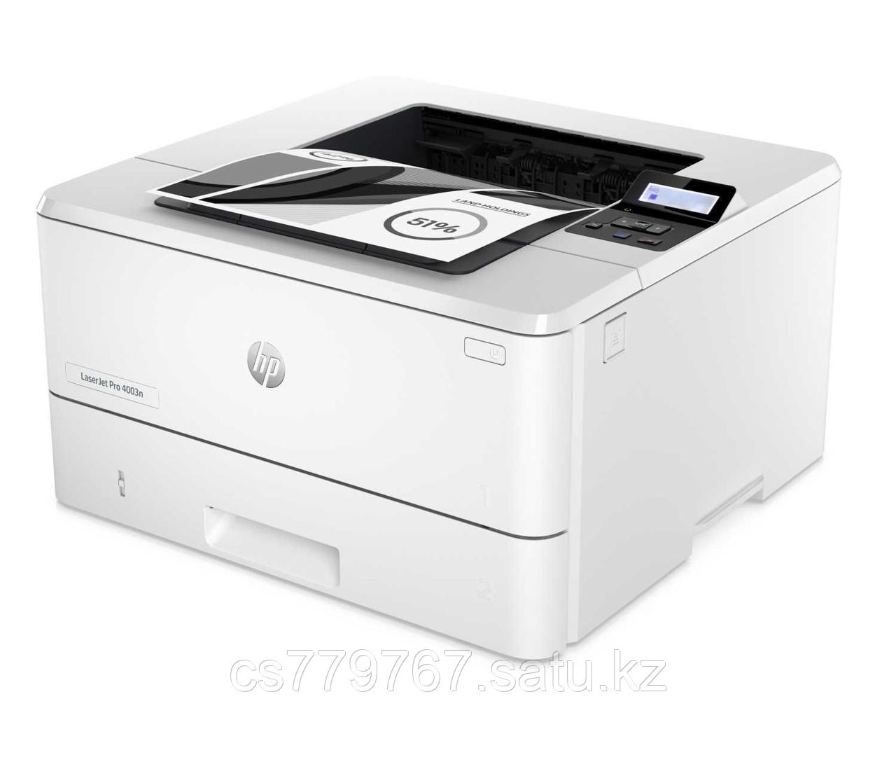 Принтер HP LaserJet Pro 4003n (A4), 40 ppm, 256MB, 1.2 MHz, tray 100+250 pages, USB+Etherneti, Duty - 80K
