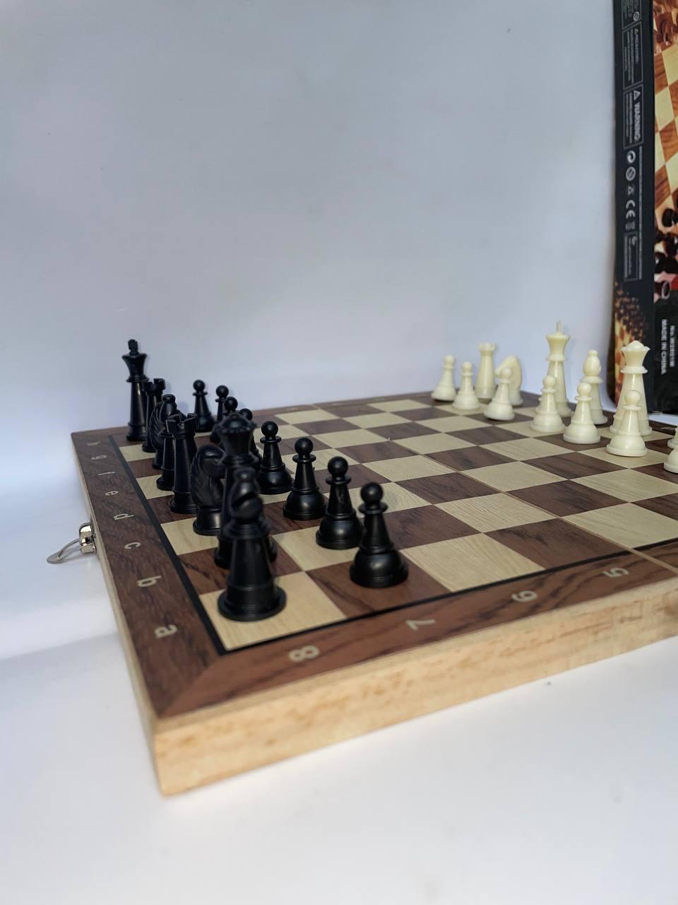 Шахматы шашки нарды 29х29 см W2802M - фото 5 - id-p109100174