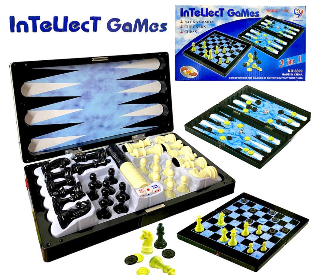 8899 Шахматы магнитый 3в1 Intelect Games, 32*18см