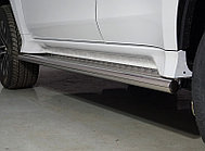 Пороги с площадкой (нерж. лист) 60,3 мм ТСС для Mitsubishi Pajero Sport 2021-