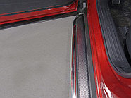 Пороги с площадкой (нерж. лист) 60,3 мм ТСС для Mazda CX-9 2017-