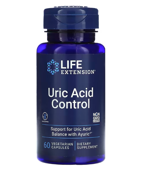 Life Extension, добавка для контроля мочевой кислоты, 60 вегетарианских капсул