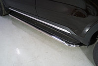 Пороги с площадкой (нерж. лист) 75х42 мм ТСС для Kia Sorento 4 2020-