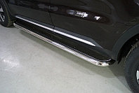 Пороги с площадкой (нерж. лист) 60,3 мм ТСС для Kia Sorento 4 2020-
