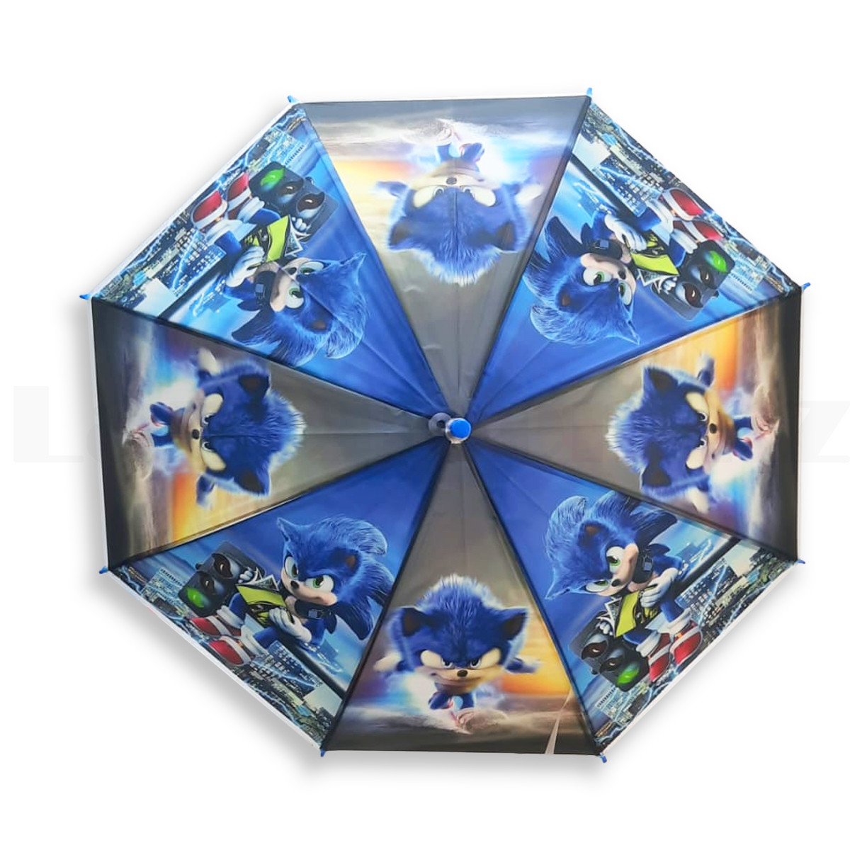 Зонт детский Соник трость 70 синий - фото 3 - id-p109101591