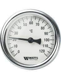Термометр биметаллический аксиальный WATTS F+R801 SD 0-120 °С 63 мм ½