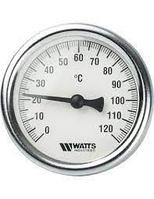 Термометр биметаллический аксиальный WATTS F+R801 SD 0-120 °С 63 мм ½