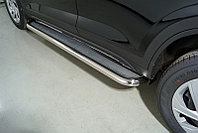 Пороги с площадкой (нерж. лист) 60,3 мм ТСС для Hyundai Creta 2021-