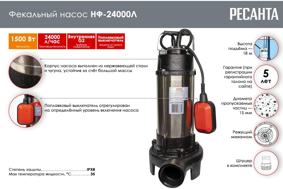 Фекальный насос Ресанта НФ-24000Л - фото 6 - id-p109101933