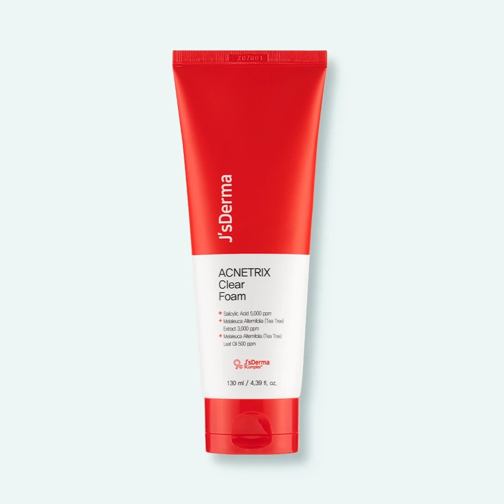 Гель для умывания с салициловой кислотой против высыпаний J’S Derma Acnetrix Clear Foam 130ml