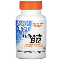 Активный витамин B12 (Fully Active B12) 1,500 mcg, 60 Veggie Caps