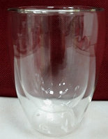 180786 Чашка 350 мл без ручки,с двойными стенками,термостойкое стекло,11*8,3 см.