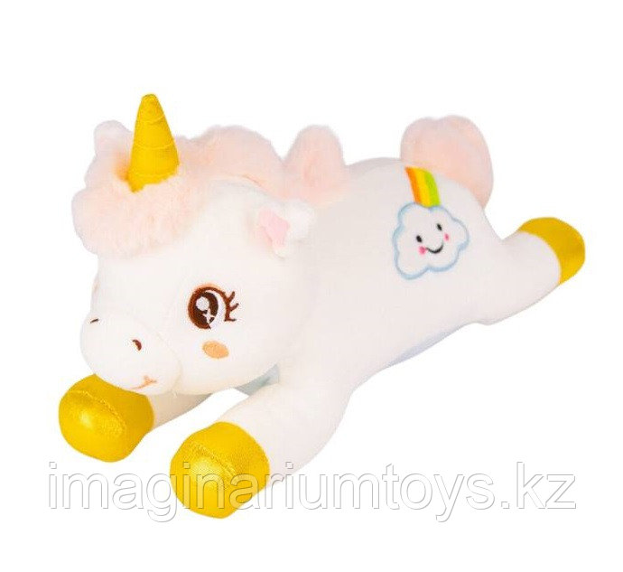 Мягкая Игрушка Единорог лежачий 30 см белый